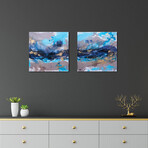 Ocean Breeze Diptych // Françoise Wattré (20"L x 40"W x 1.5"H)