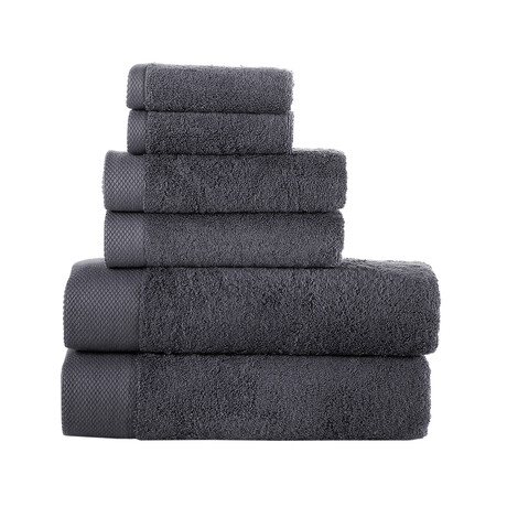 Brooks Brothers Solid Signature // 6 Piece Towel Set // Anthracite