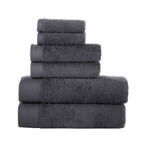 Brooks Brothers Solid Signature // 6 Piece Towel Set // Anthracite