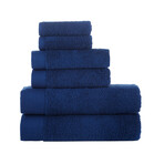 Brooks Brothers Solid Signature // 6 Piece Towel Set // Navy