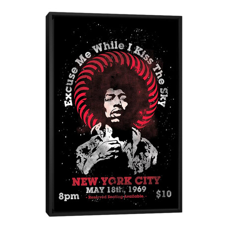 Jimi Hendrix Experience 1969 U.S. Tour At Madison Square Garden Tribute Poster // Radio Days (40"L x 26"W x 1.5"H)