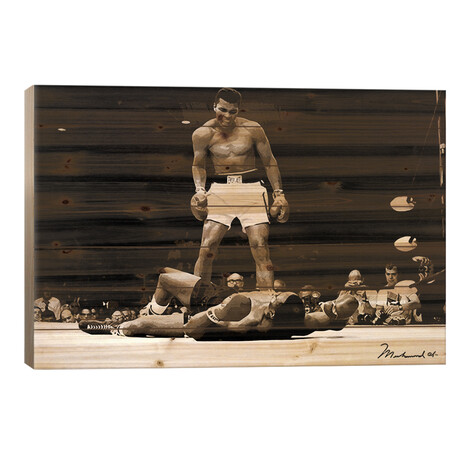 Muhammad Ali Vs. Sonny Liston, 1965 // Muhammad Ali Enterprises (26"H x 40"W x 1.5"D)