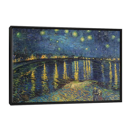 Starry Night Over The Rhone, 1888  By Vincent Van Gogh (32"H x 48"W x 1.5"D)