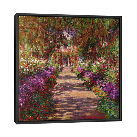 A Pathway In Monet'S Garden, Giverny, 1902 By Claude Monet (37"H x 37"W x 1.5"D)