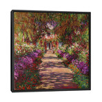 A Pathway In Monet'S Garden, Giverny, 1902 By Claude Monet (12"H x 12"W x 1.5"D)