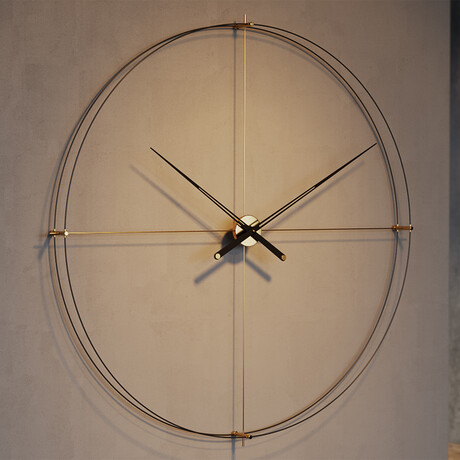 Timeless Wall Clock // 43.3'' (Brushed Gold)
