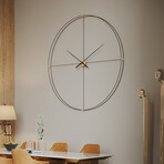 Timeless Large Wall Clock // 55" (Brushed Brass)