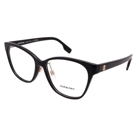 Burberry // Unisex BE2345F 3001 Optical Glasses // Black + Clear Demo Lens