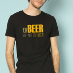 To Beer Or Not To Beer T-Shirt // Black (S)