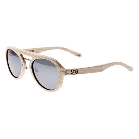 Unisex Cruz Sunglasses // White + Silver Lens