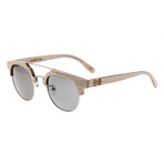 Unisex Kai Sunglasses // Beige + Black Lens