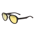 Unisex Cruz Sunglasses // Black + Yellow Lens