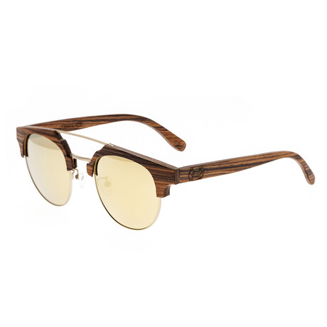 Unisex Kai Sunglasses // Brown + Yellow Lens