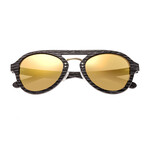 Unisex Cruz Sunglasses // Black + Yellow Lens