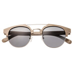 Unisex Kai Sunglasses // Beige + Black Lens