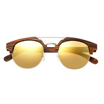 Unisex Kai Sunglasses // Brown + Yellow Lens