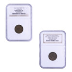1863 Civil War Tokens // Set of 2 // NGC Certified Mint State // Deluxe Collector's Pouch
