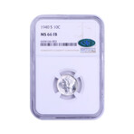 1940-S Mercury Dime // NGC & CAC Certified MS66 FB // Deluxe Collector's Pouch