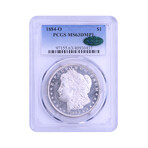 1884-O Morgan Silver Dollar // PCGS & CAC Certified MS63 DMPL // Deluxe Collector's Pouch