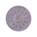 1868 Shield Nickel // PCGS Certified XF45 // Deluxe Collector's Pouch