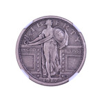 1917 Standing Liberty Quarter Type 1 // NGC Certified VF35 // Deluxe Collector's Pouch