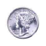 1940-S Mercury Dime // NGC & CAC Certified MS66 FB // Deluxe Collector's Pouch