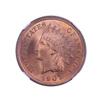 1907 Indian Head Cent // NGC Certified MS65 Red // Deluxe Collector's Pouch