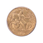 1915-S Panama Pacific $2.50 Gold Commemorative // PCGS Certified AU55 // Deluxe Collector's Pouch