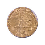 1915-S Panama Pacific $2.50 Gold Commemorative // PCGS Certified AU55 // Deluxe Collector's Pouch