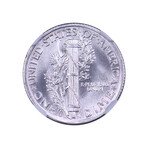 1940-S Mercury Dime // NGC & CAC Certified MS66 FB // Deluxe Collector's Pouch
