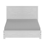 Albany Full Size Bed Frame + Two 2-Drawer Nightstands // Set of 3 (Espresso)