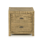 Albany Full Size Bed Frame + Two 2-Drawer Nightstands // Set of 3 (Espresso)