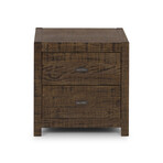 Albany Twin Size Bed Frame + Two 2-Drawer Nightstands // Set of 3 (Espresso)