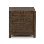 Albany Queen Size Bed Frame + Two 2-Drawer Nightstands // Set of 3 (Espresso)