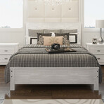 Albany Full Size Bed Frame + Two 2-Drawer Nightstands // Set of 3 (Espresso)