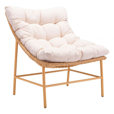 Merilyn Accent Chair Beige & Natural