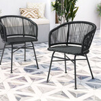 Zaragoza Dining Chair Black // Set of 2
