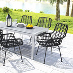 Lyon Dining Chair Black // Set of 2