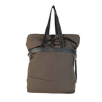 Leather + Nylon Tote // Brown + Green // Store Display