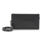 Intrecciato Leather Belt Bag // Black // Store Display