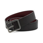 Leather Belt // Black + Maroon // Store Display