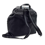 Intrecciato Leather Backpack // Navy // Store Display