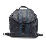Intrecciato Leather Backpack // Navy // Store Display