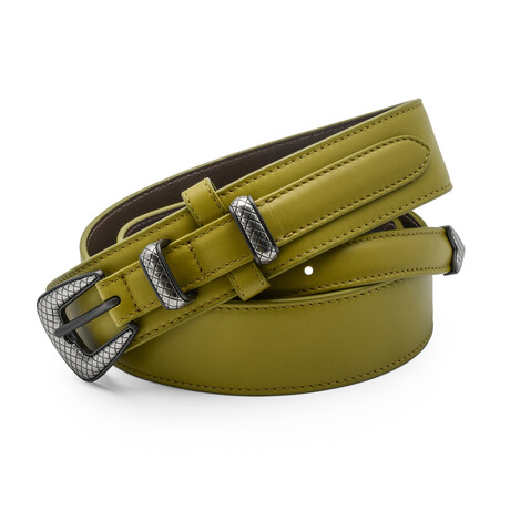 Leather Belt // Green // Store Display