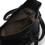 Intrecciato Leather Tote Bag // Black // Store Display