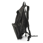 Nylon + Leather Backpack // Black // Store Display
