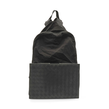 Nylon + Leather Backpack // Black // Store Display