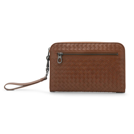 Intrecciato Leather Document Case // Brown // Store Display