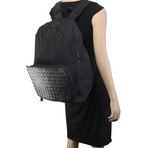 Intrecciato Leather Convertible Backpack // Black // Store Display