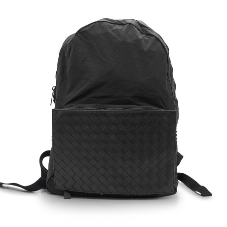 Intrecciato Leather Convertible Backpack // Black // Store Display